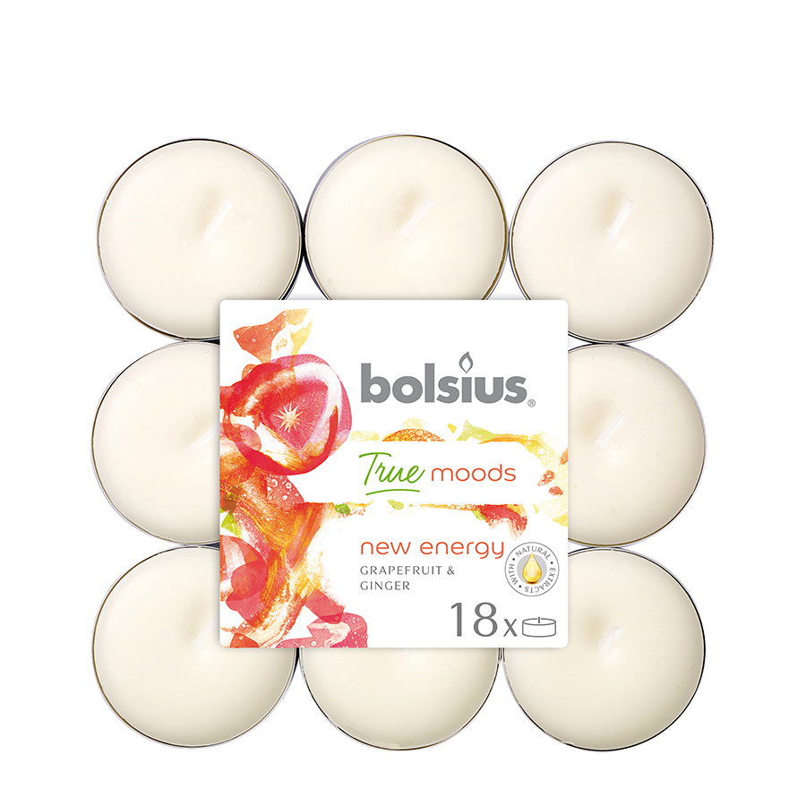 Bolsius Duftteelicht True Moods New Energy 18 Stück