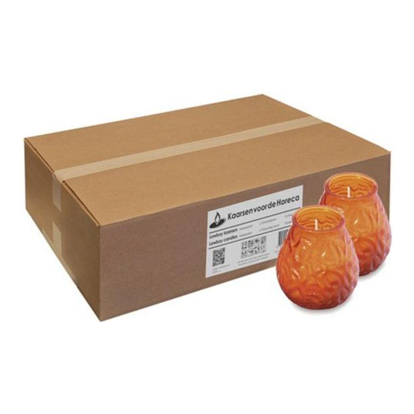 Bolsius Lowboy orange ø95x105 mm 70 Stunden (12 Stück)