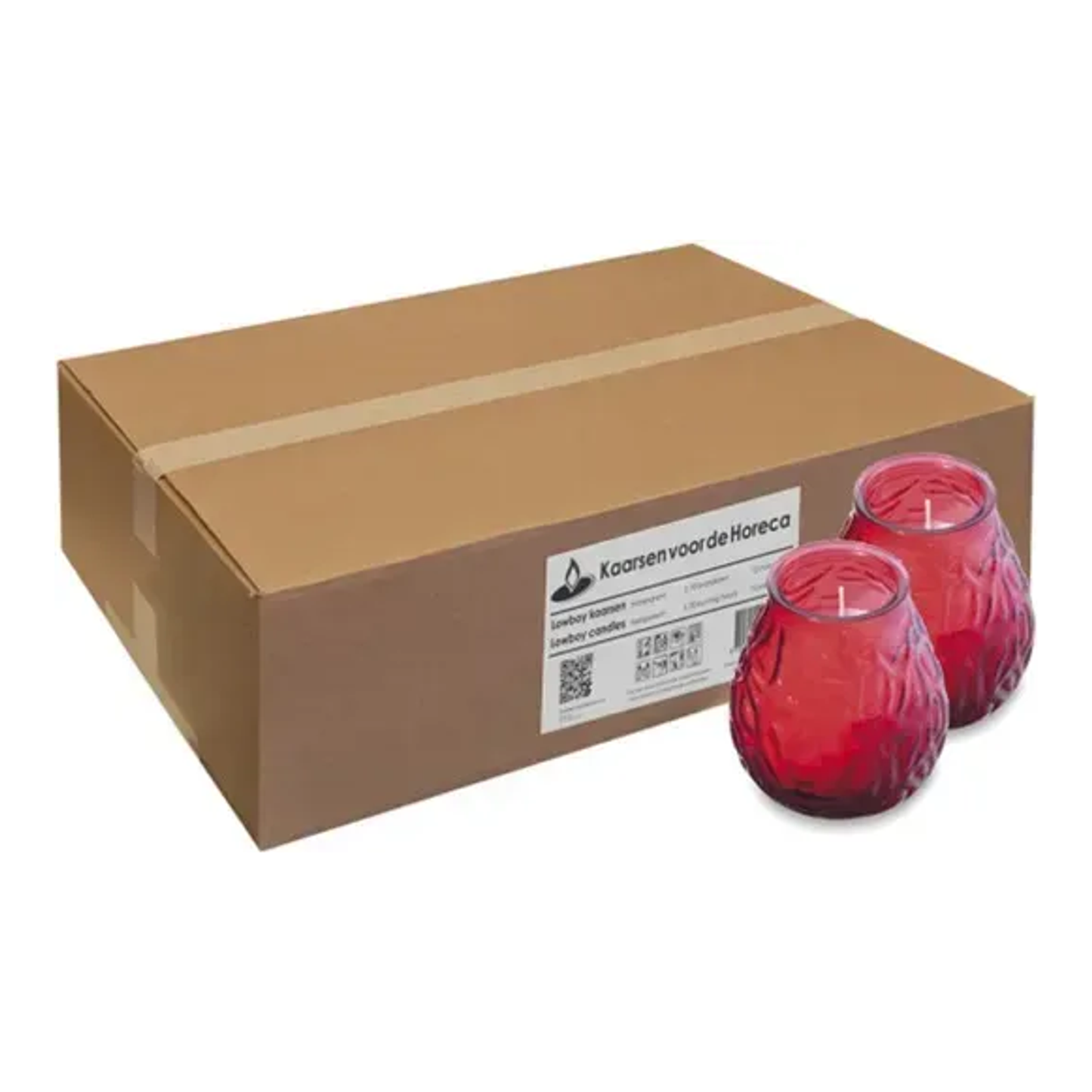 Bolsius Lowboy rot ø95x105 mm 70 Stunden (12 Stück)