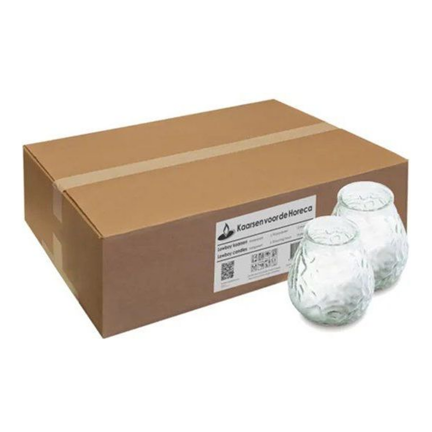 Bolsius Lowboy transparent ø95x105 mm 70 Stunden (12 Stück)