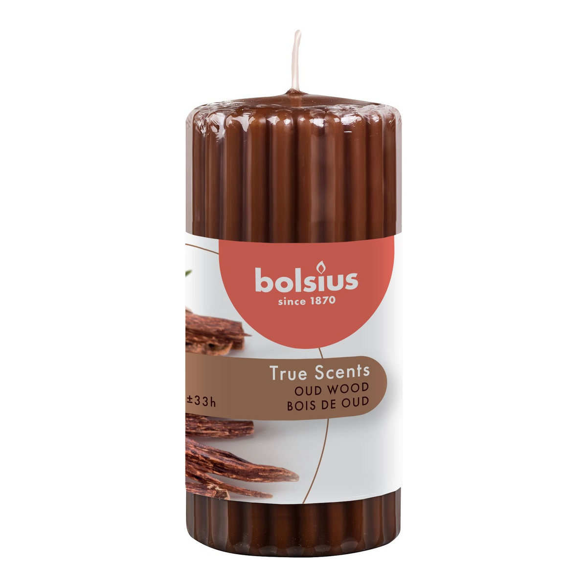 Bolsius Säule wahre Düfte Altholz ø58x120 mm 33 Stunden (6 Stück)