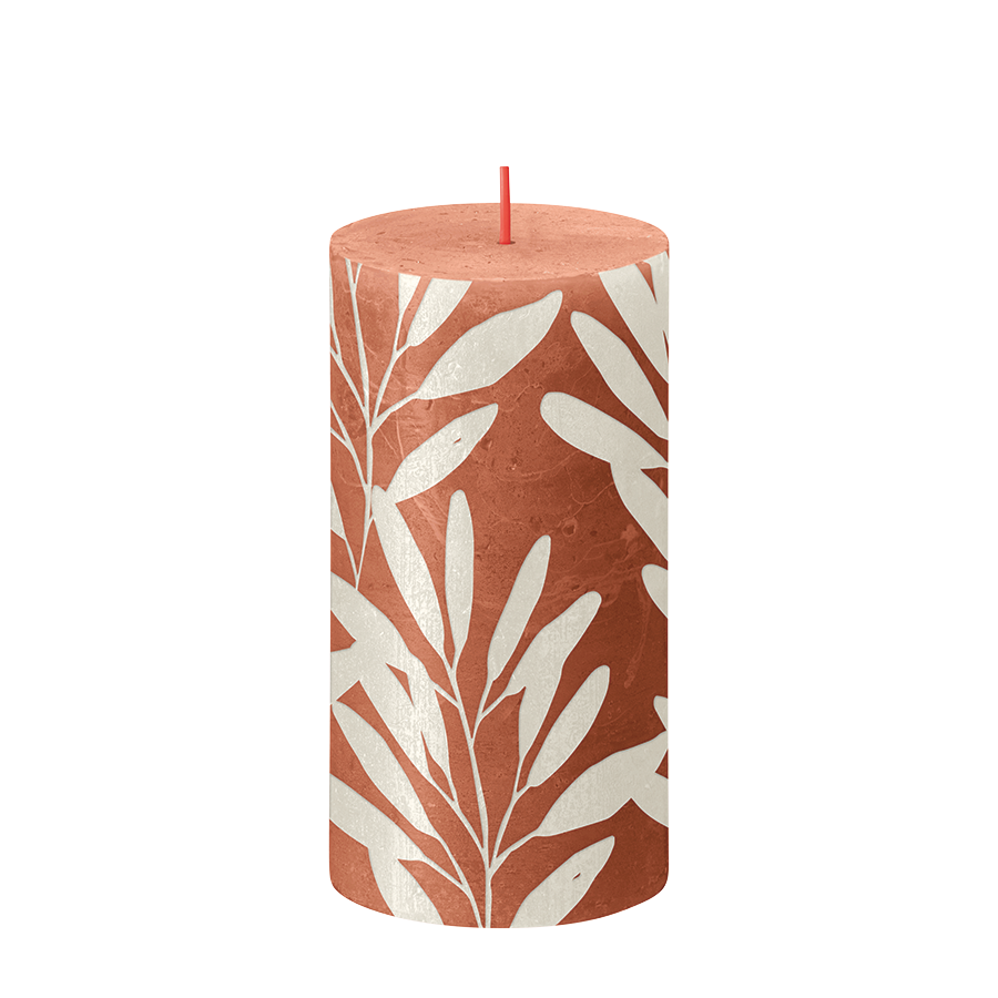 Ty Bolsius rustikale Kerze Silhouette Rus Pink 130 68 mm