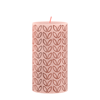 Keine Marke Keine Marke Bolsius Stub Kerze Silhouette Misty Pink mit Druck 130x68 mm