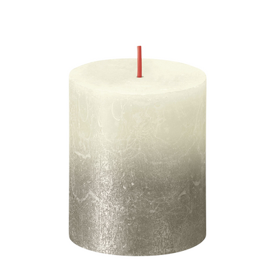 Bolsius Stub Kerze Sonnenuntergang Pearl Champagner 80x68 mm verblassen