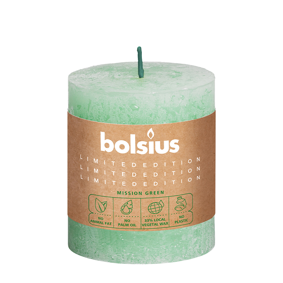 Bolsius rustikale Stumpenkerze Wasser 80 68mm