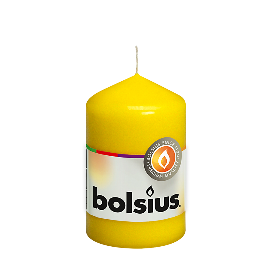 Bolsius Stumpenkerze gelb 80 48mm