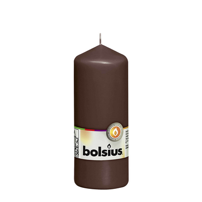 Abi Bolsius Stumpenkerze Kastanienbraun 150 58mm