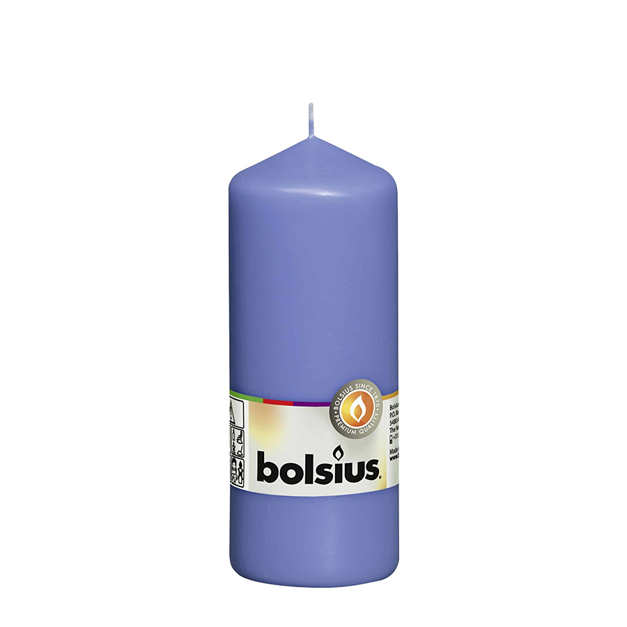 Abi Bolsius Stumpenkerze Kornblumenblau 150 58mm