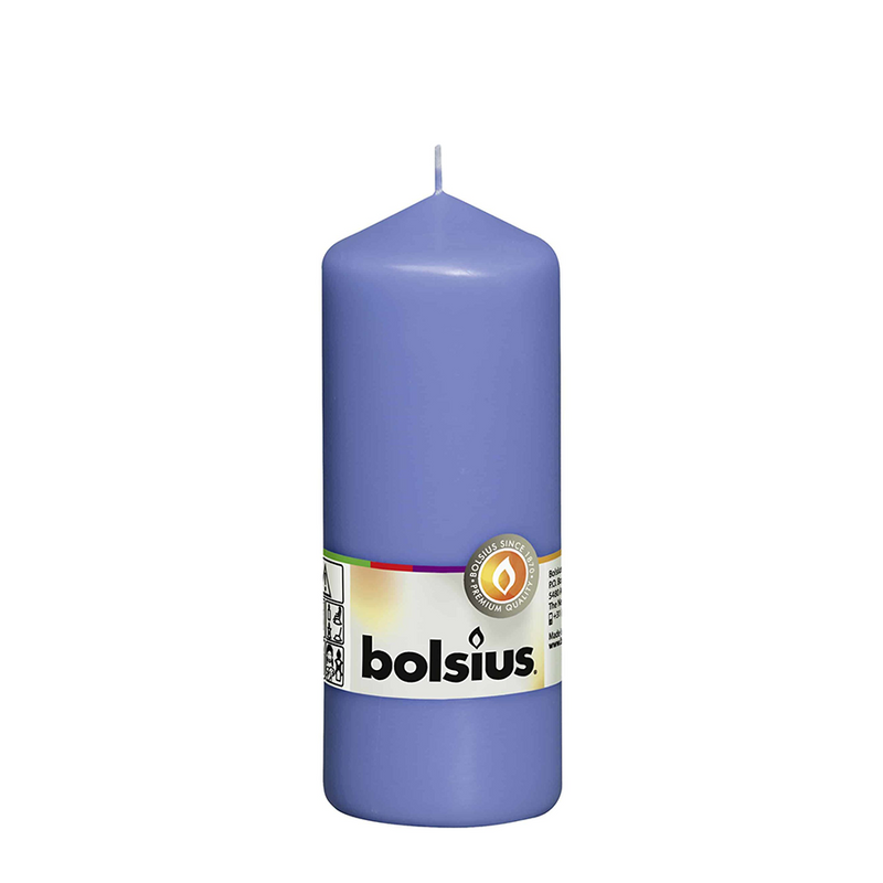 Abi Bolsius Stumpenkerze Kornblumenblau 150 58mm