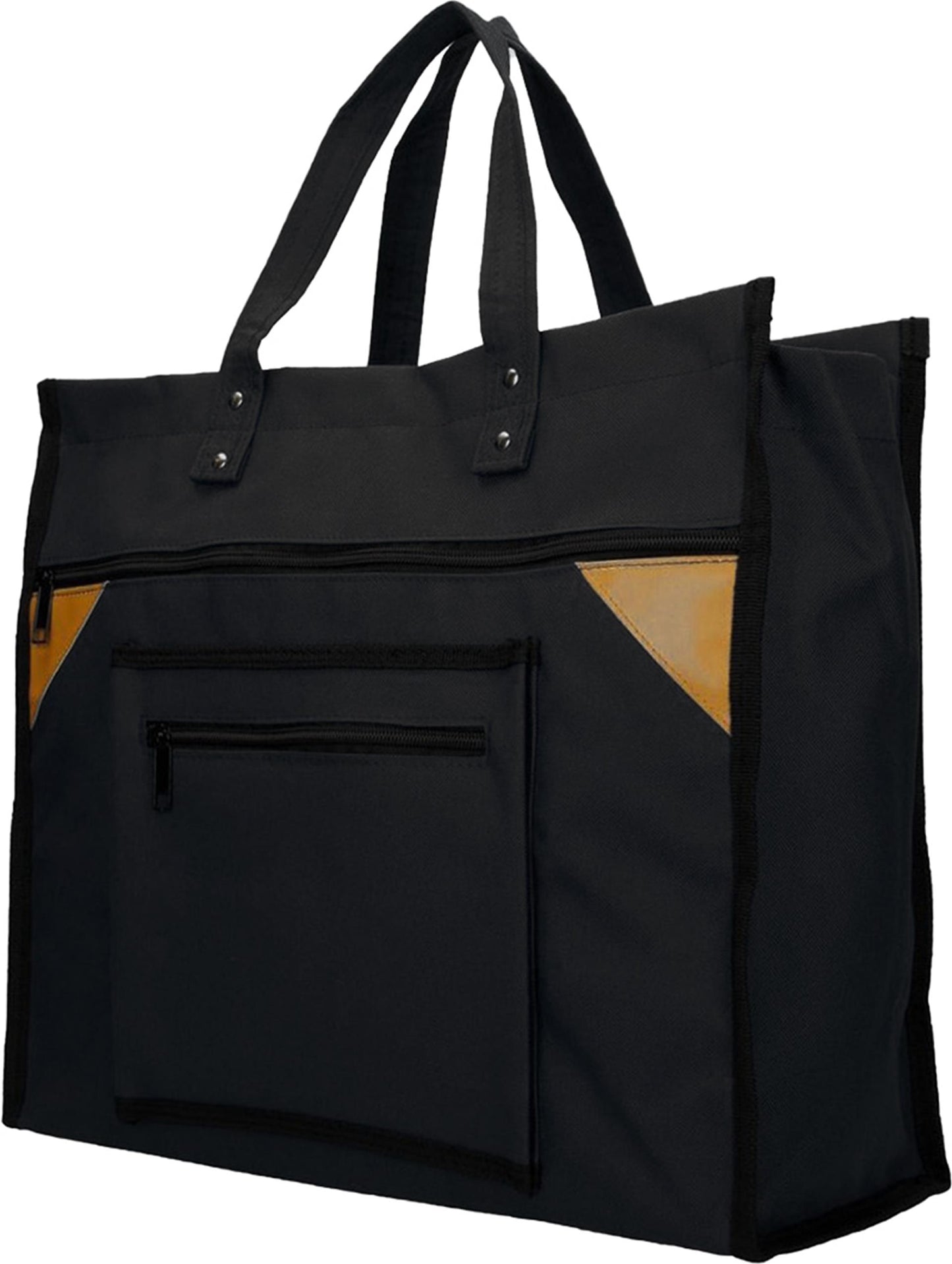 Einkaufstasche Canvas breit schwarz