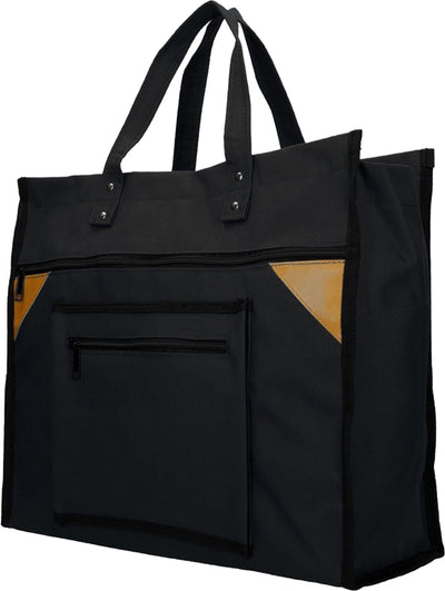 Einkaufstasche Canvas breit schwarz