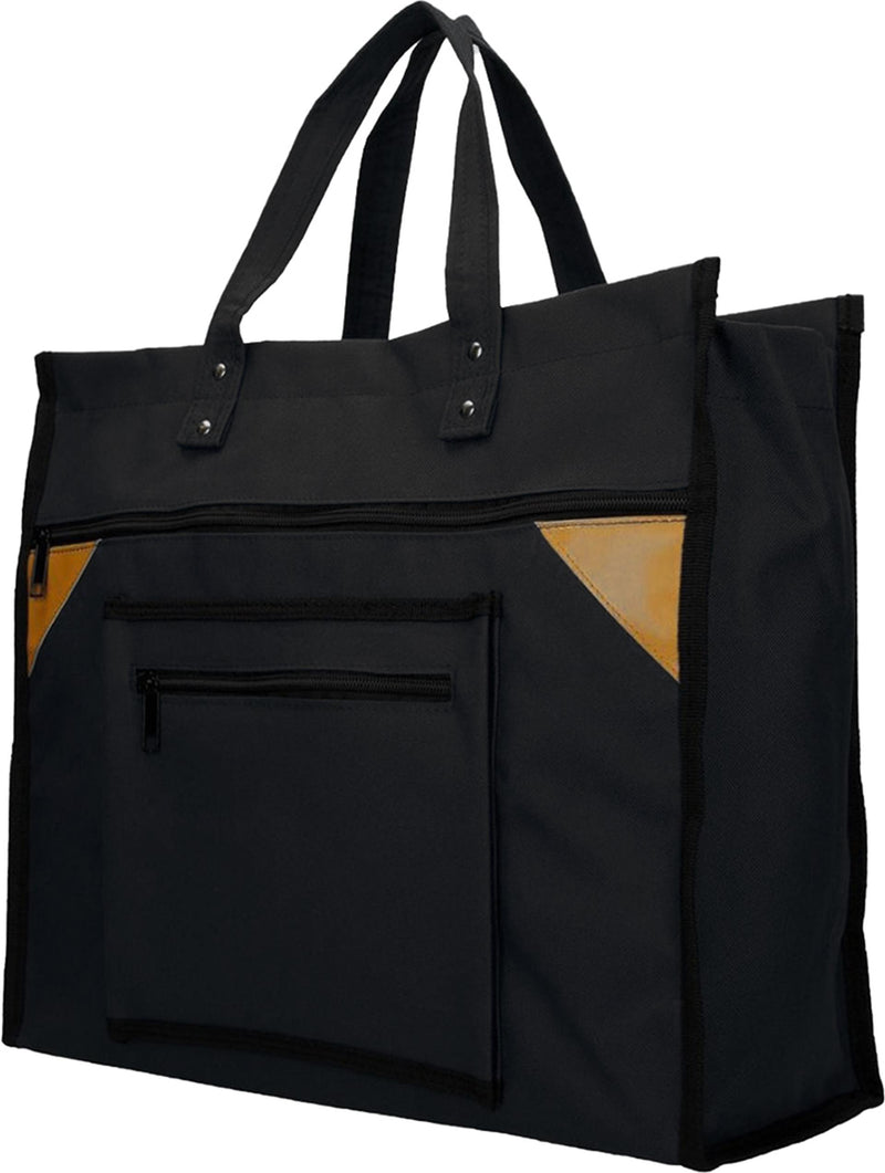 Einkaufstasche Canvas breit schwarz