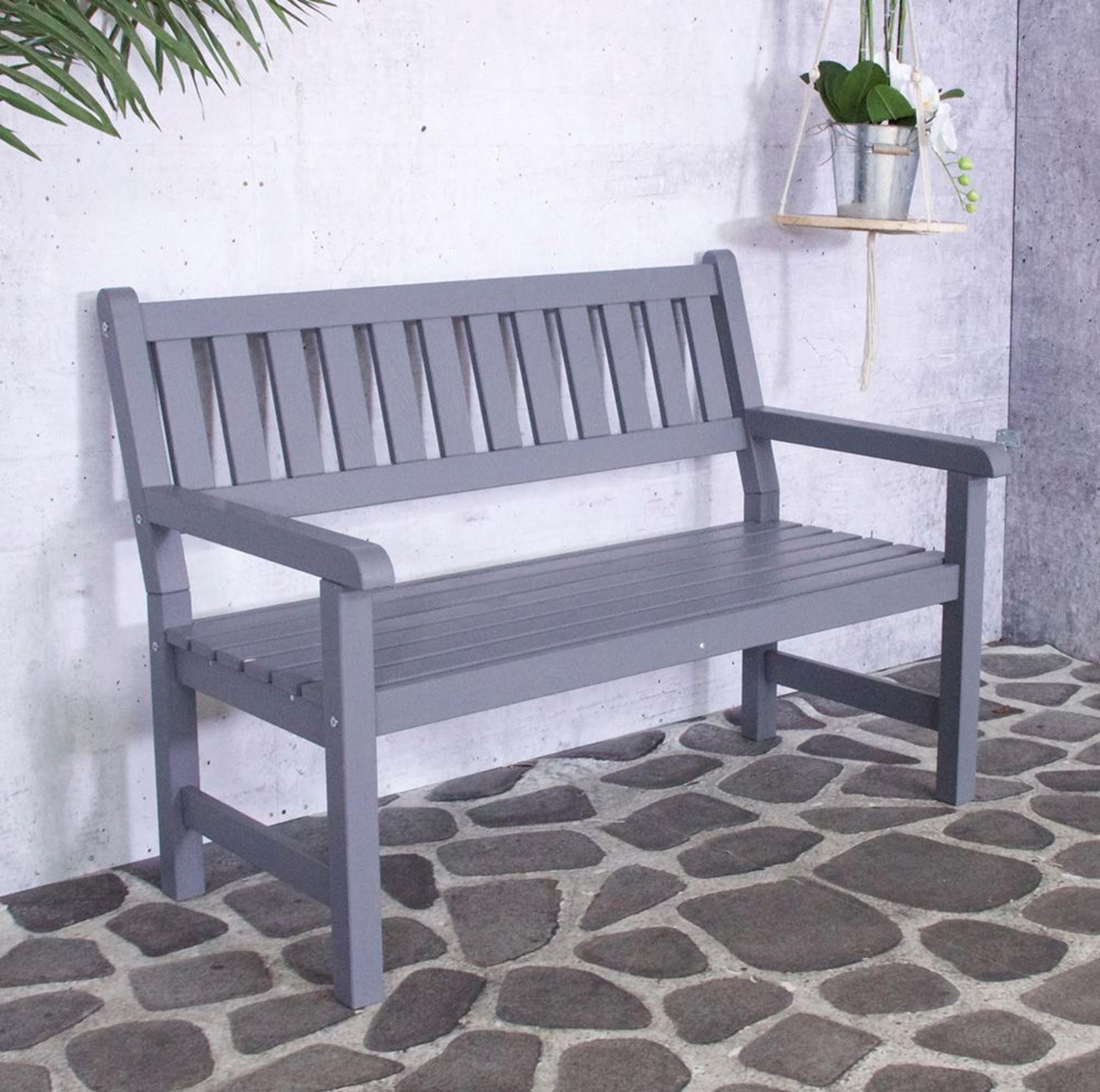 Sens Gartenbank burgundergraues Holz 125x92cm