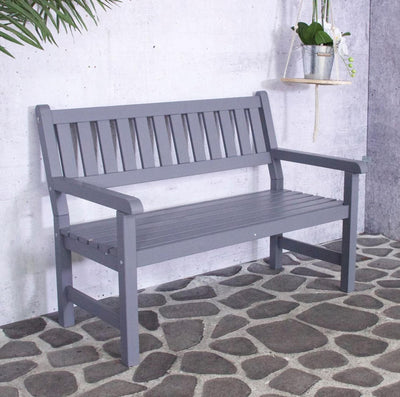 Sens Gartenbank burgundergraues Holz 125x92cm