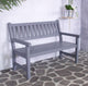 Sens Gartenbank burgundergraues Holz 125x92cm