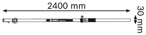 Bosch Zubehör Messstab GR 240 Professional | Bau-Laser-Messlatte - 0601094100