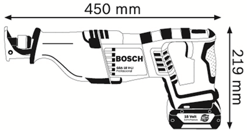 Bosch Akku-Säbelsäge GSA18V-Li nackt