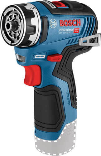Bosch blauer Akku-Bohrschrauber GSR 12V-35 FC + Aufsätze | ohne Akkus und Ladegerät | in L-Boxx - 06019h3003