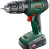 Imp Bosch Green Universalact 18V | Akku-Schlagbohrschrauber | 1,5 Ah + 2,5 Ah Akku + Ladegerät | + Systembox und Zubehör 06039d4107