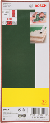 Bosch Zubehör 25-teiliges Schleifblatt-Set 93 x 230 mm für Exzenterschleifer, Körnung 120 – 2607017100 - afbeelding 2