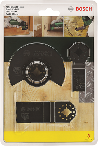 Bosch Zubehör 3-teiliges Starterset Holz und Metall für Multitools – 2607017323