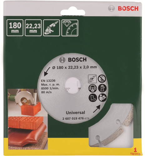 Bosch Zubehör Diamant-Trennscheibe für Baustoffe, 180 mm ø - 2607019476