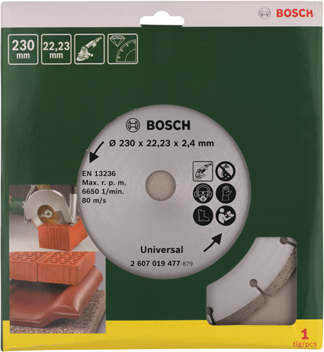 Bosch Zubehör Diamantscheibe Universal | 230 mm – 2607019477