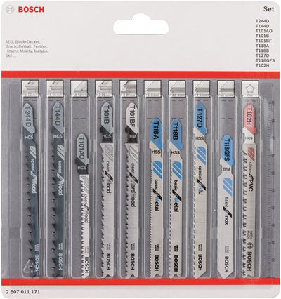 Bosch Zubehör 10-teiliges Stichsägeblatt-Set All-in-One – 2607011171