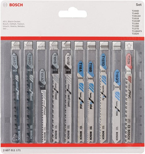 Bosch Zubehör 10-teiliges Stichsägeblatt-Set All-in-One – 2607011171