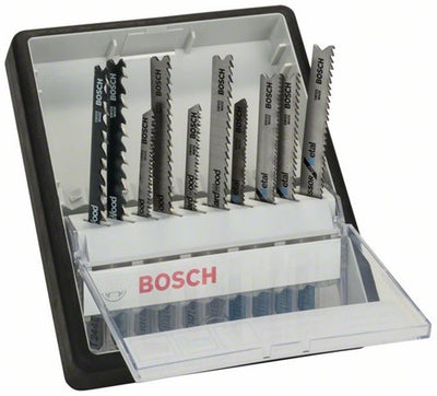 Bosch Zubehör 10-teiliges Stichsägeblatt-Set Robust Line Holz und Metall T-Schaft 1. – 2607010542