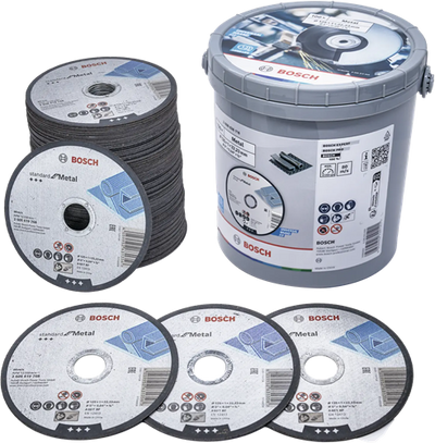 Bosch Zubehör 100x Trennscheibe Standard Metall 125x1x22,23 im Eimer - 2608626116