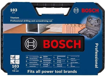Bosch Zubehör 103-teiliges Bit- und Bohrerset – 2608594070