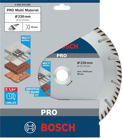 Bosch Zubehör 2 Stück Diamant-Trennscheibe Standard für Universal 230 mm (Duo-Pack) – 061599766y