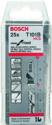 Bosch Zubehör 25x Clean für Holzstichsägeblatt T101B 2608633622 - 2608633622