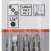 Bosch Zubehör 3-teiliger Bitsatz extra hart (sortiert) S 1,0x5,5; ph2; pz2; 25 mm, 3 Stück – 2607001766