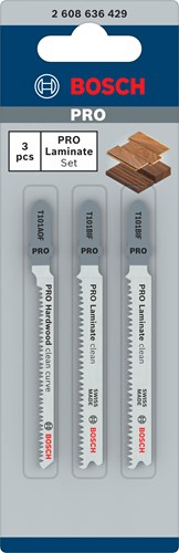 Bosch Zubehör 3-teiliges Stichsägeblatt-Set T 101 BIF; t 101 avon 2 Stück - 2608636429