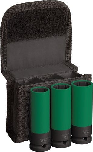 Bosch Zubehör 3-teiliges Steckschlüsselset | 85mm, 17; 19; 21 mm 1 2 extra tief - 2608003033