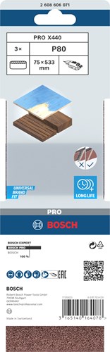 Bosch Schuurband X440 am besten für Holz und Farbe, P80
