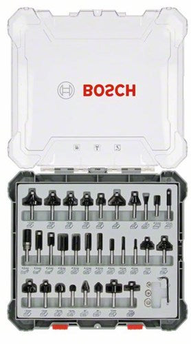 Bosch gemischte Freesset 30-teilig, 8 mm
