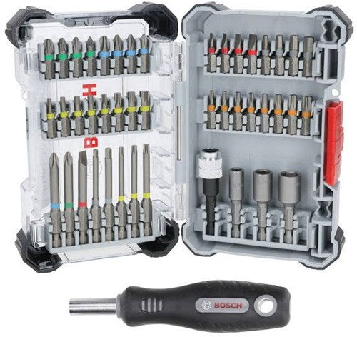 Bosch Zubehör 44-teiliges Set mit Schraubendreher (Display-Variante) – 2607017733