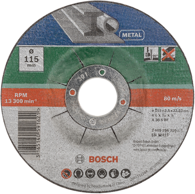 Bosch Zubehör 5-teiliges Trennscheiben-Set gebogen für Metall | 115 x 2,5 mm – 2609256332