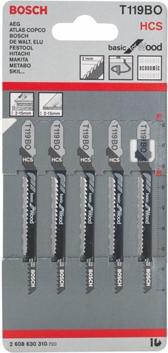 Bosch Stichsägeblatt T119BO (5 Stück)