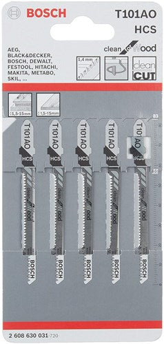 Bosch Stichsägeblatt T101AO (5 Stück)