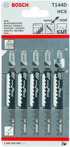Bosch Stichsägeblatt T144D (5 Stück)