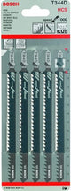 Bosch Stichsägeblatt T344D (5 Stück)
