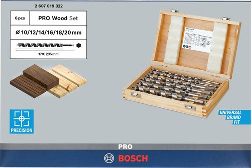 Bosch Zubehör 6-teiliges Schlauchbohrset 10; 12; 14; 16; 18; 20 mm 235 mm 6 Stück – 2607019322