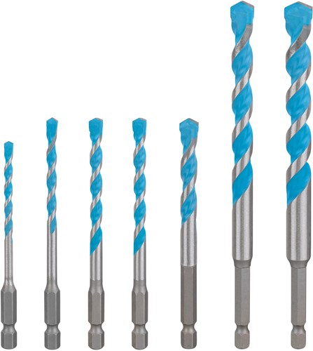 Bosch Zubehör 7-teiliges Set Universalbohrer Sechskant-9 Multikonstruktion 4 5 6 8 10 12 - 2608902370