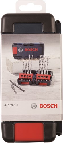 Bosch Zubehör 8-teiliges Hammerbohrer-Set SDS Plus-3 | Robuste Box – 2607019903