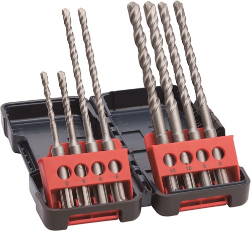 Bosch Zubehör 8-teiliges Hammerbohrer-Set SDS Plus-3 | Robuste Box – 2607019903