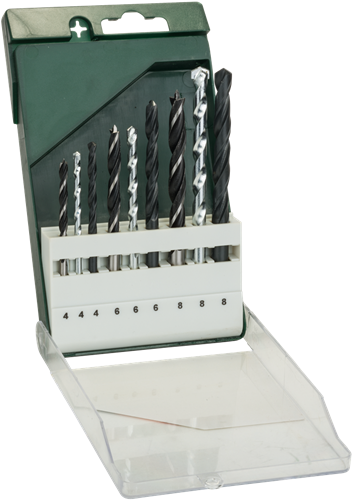 Bosch Zubehör 9-teiliges Bohrer-Set: Metall HSS-R Stein Holz – 2609255483
